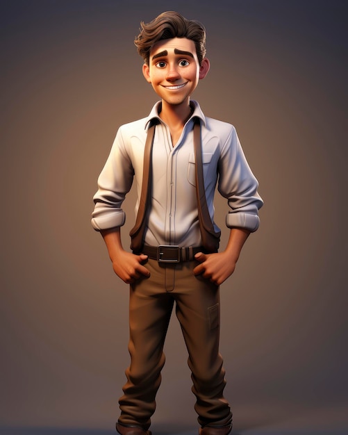 Photo 3d character of a male