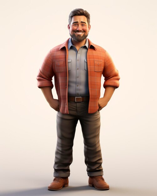 Photo 3d character of a male