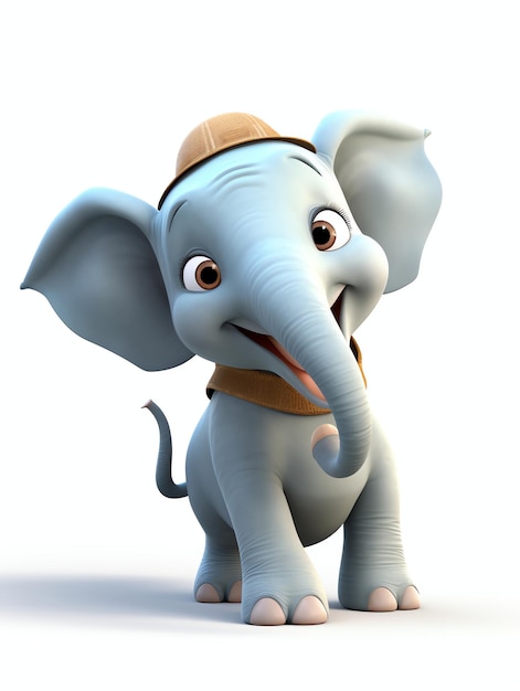 3d character portraits of animals ELEPHANT