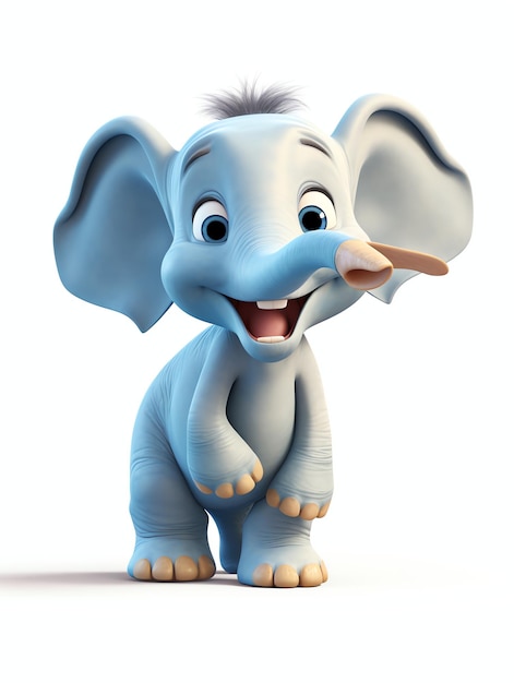 3d character portraits of animals ELEPHANT