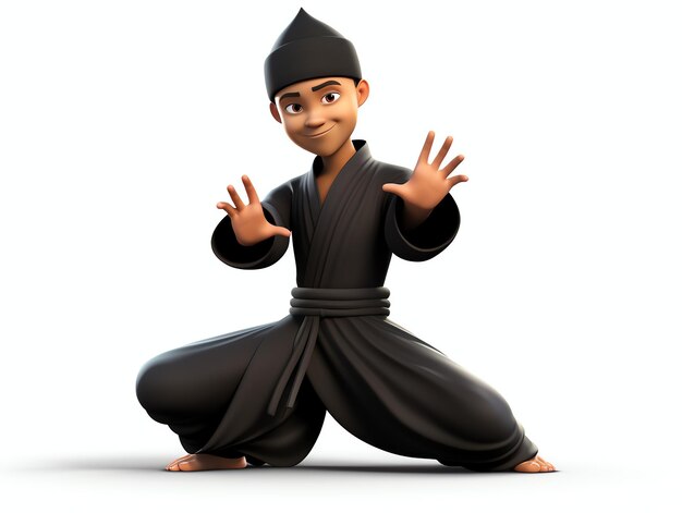 3d character portraits of athelete silat