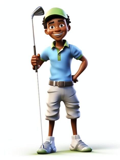 3d character portraits athlete golf