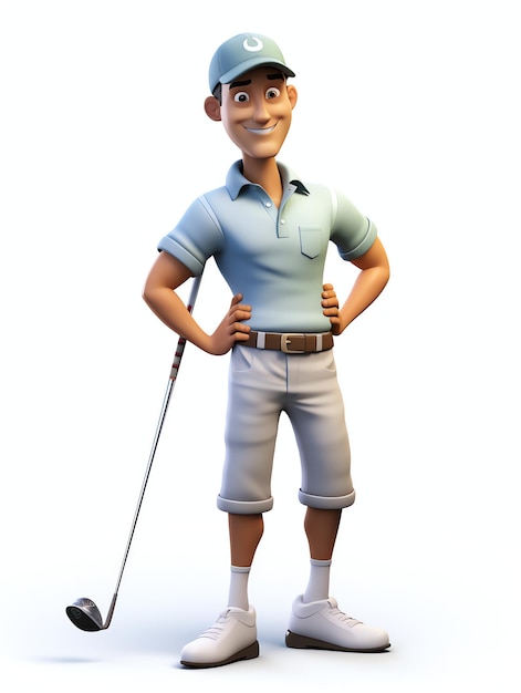 3d character portraits athlete golf
