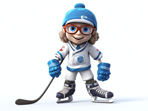 3d character portraits athlete ice hokey