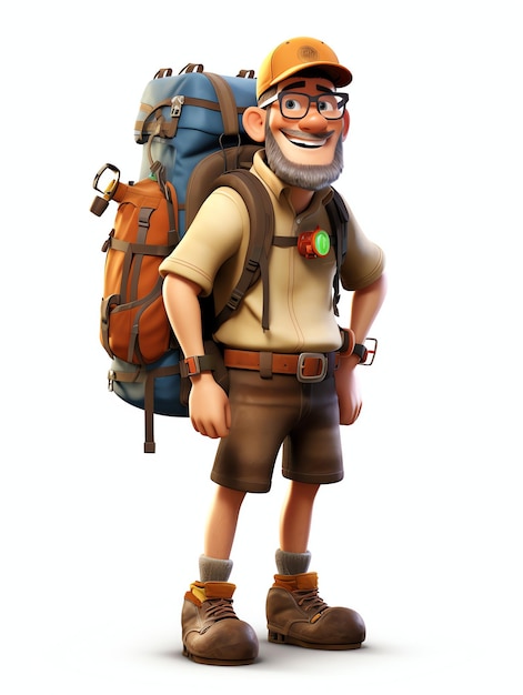 3d character portraits of hiking