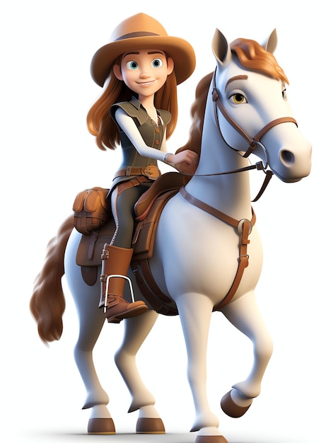 Photo 3d character portraits of horseback