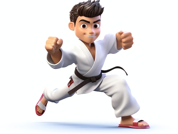 3d character portraits of taekwondo