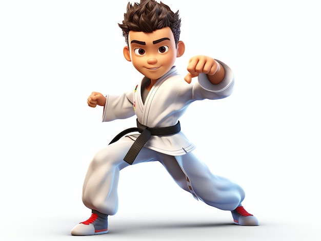 3d character portraits of taekwondo