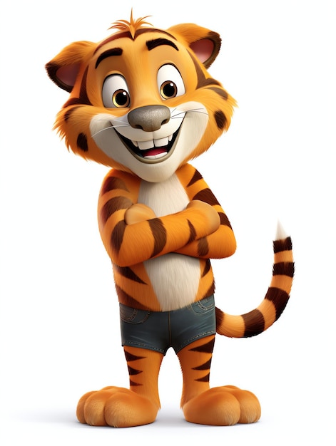 3d character portraits of tiger