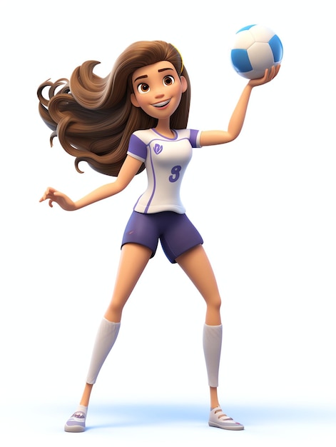 3d character portraits of volleyball