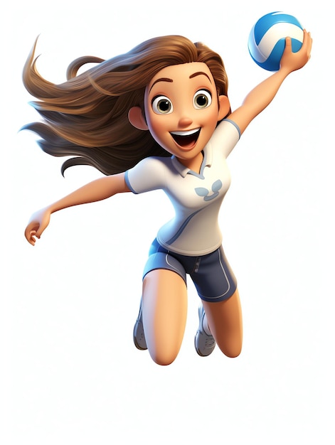 3d character portraits of volleyball