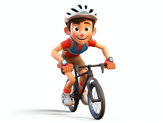 3D character portraits of young athlete