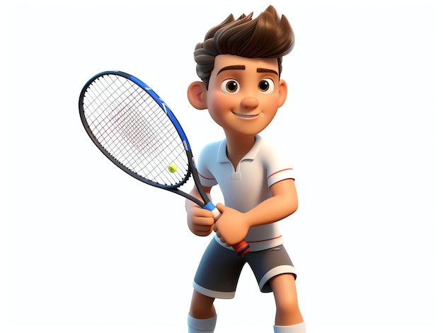 3D character portraits of young athlete