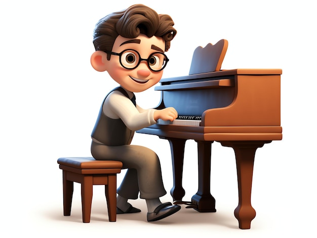 3D character portraits of young music