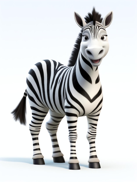 3d character portraits of zebra hourse