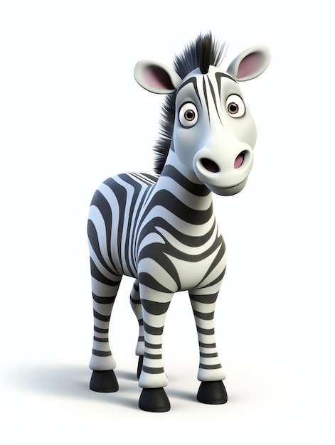 Foto ritratti di personaggi 3d di zebra hourse