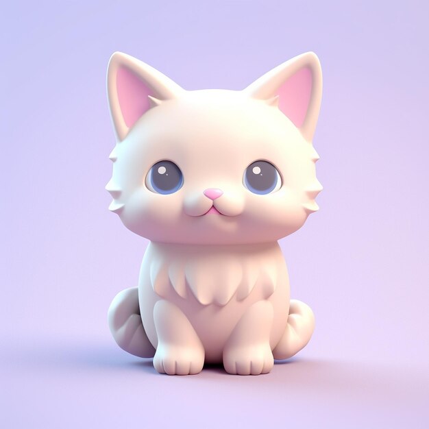 3D character puppy Little kitten logo icons