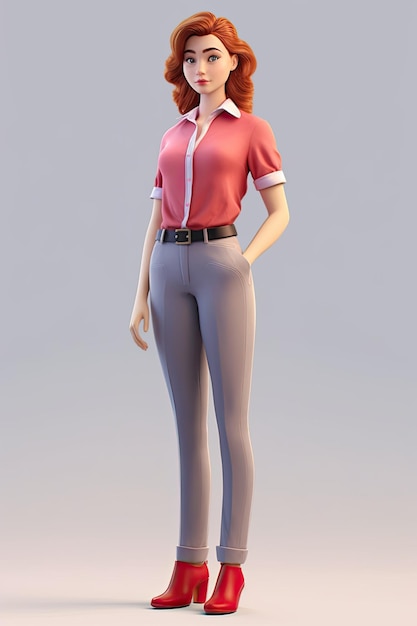 3d character of a women