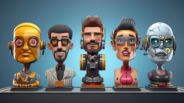 Photo 3d characters using large format printers