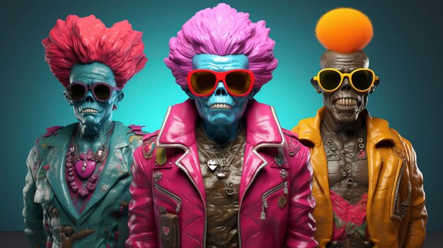 3D Characters with Sunglasses in Artistic