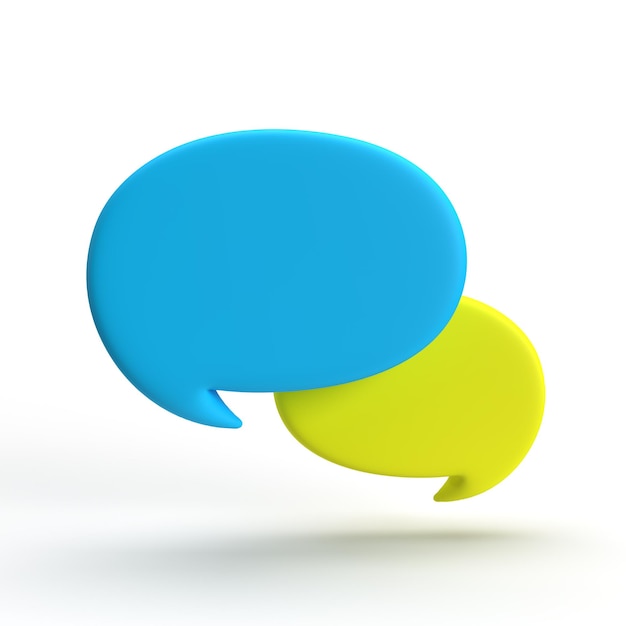 3D Chat Bubbles Minimal Concept of Social Media Messages 3D Illustrations