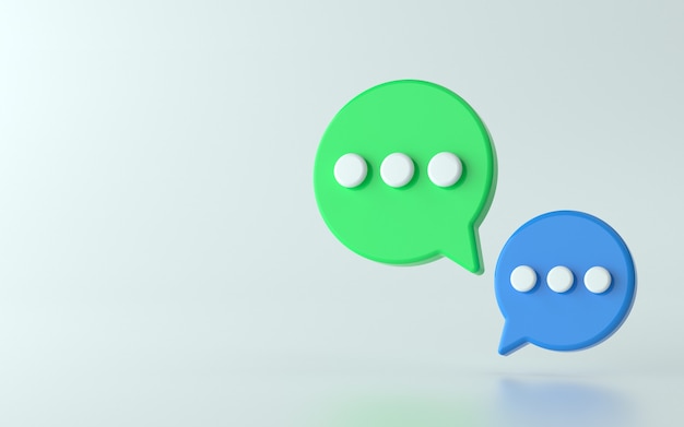 3d chat icon illustration