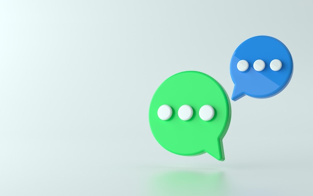 3d chat icon illustration