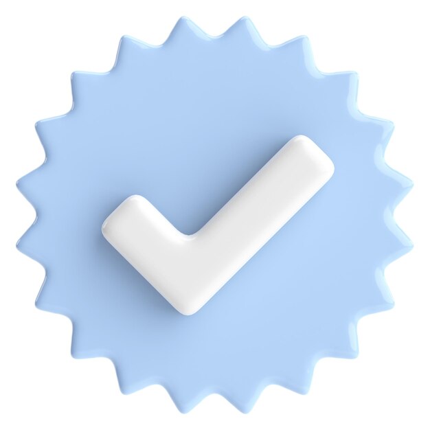 3D checkbox Check mark 3D illustration