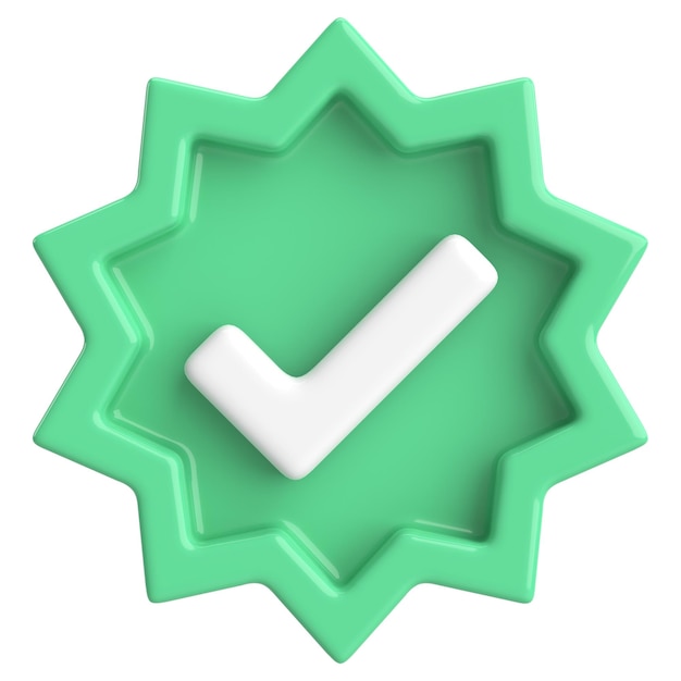 3D checkbox Check mark 3D illustration