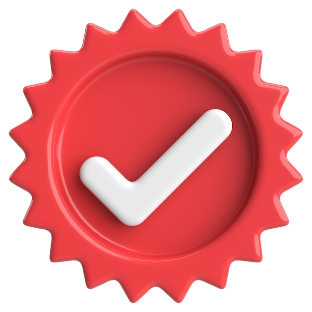 3D checkbox Check mark 3D illustration