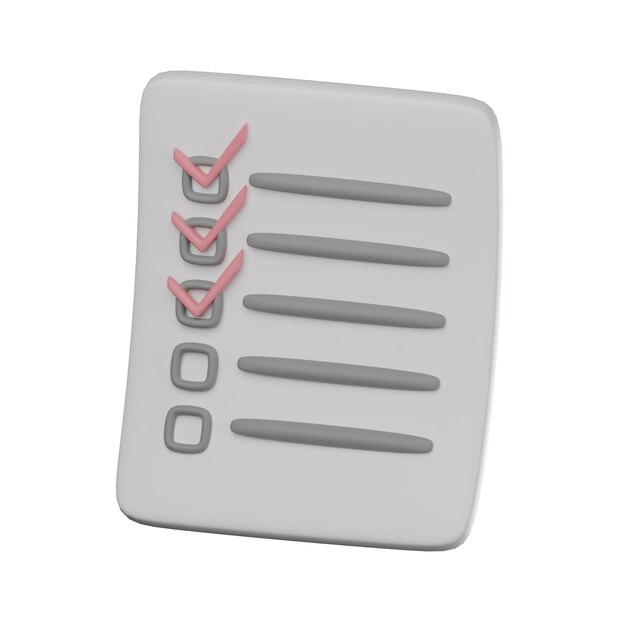 3D Checklist Illustration