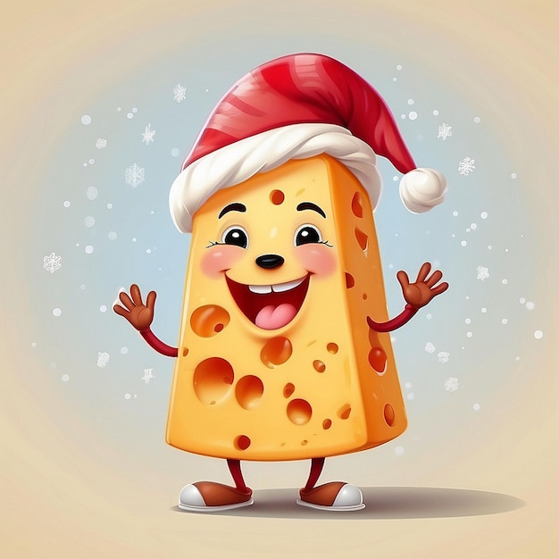 3d cheese and christmas characters