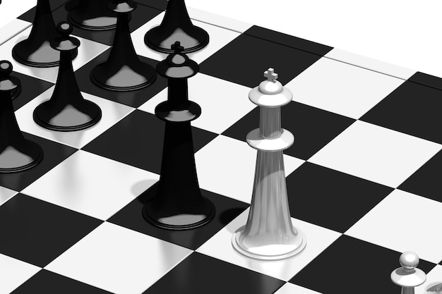 3D chess illustration kings