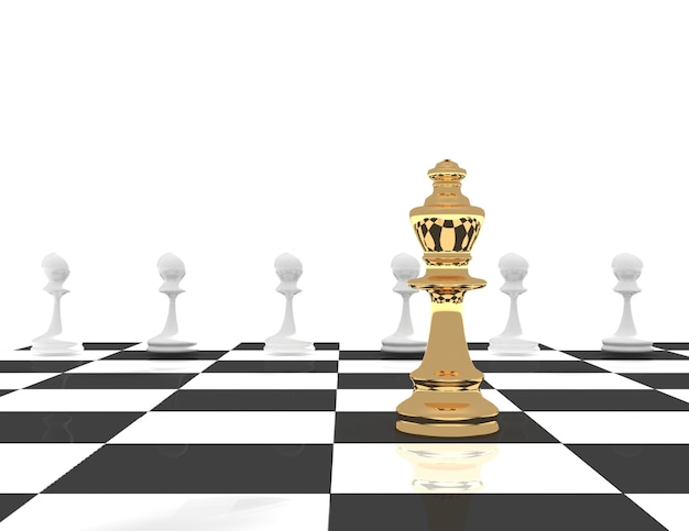 3d chess leader concept