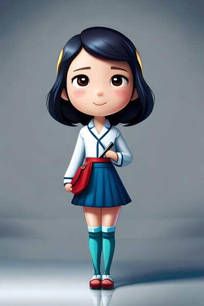 3d chibi Cute girl