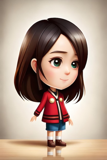 3d chibi Cute girl