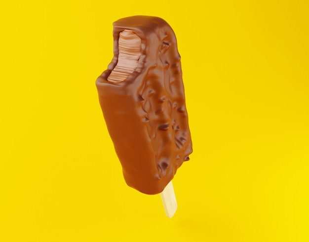 3d chocolate popsicle filled with cream