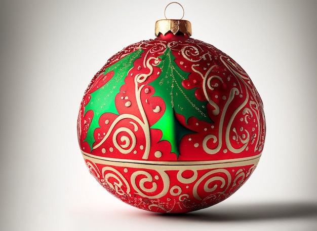 3d Christmas ball red