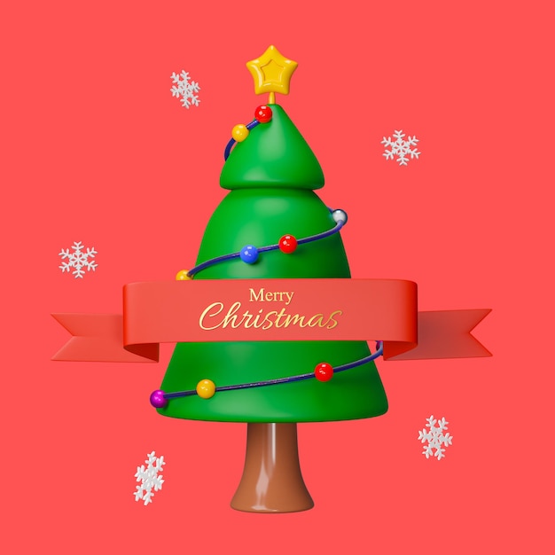 3D Christmas new year ornament decor objects icon isolate background. 3D render illustration.