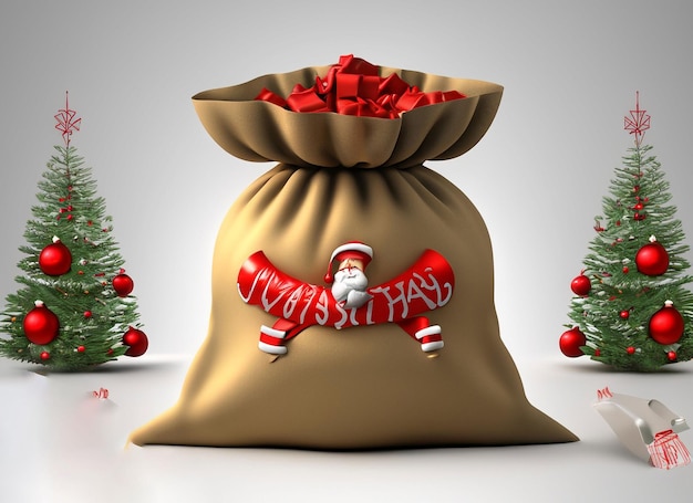 3d christmas santa39s sack