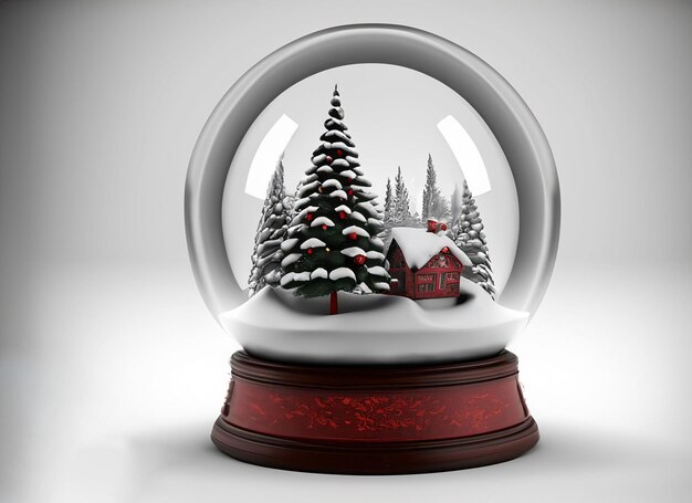 Photo 3d christmas snow globe