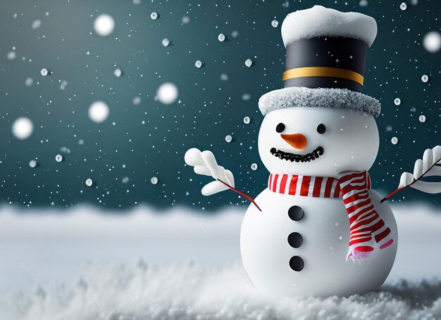 3d Christmas snowman