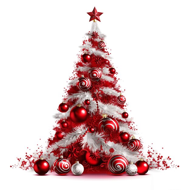 Foto albero di natale 3d merry christmas tree 3d illustrator scatole regalo di natale e albero 3d render