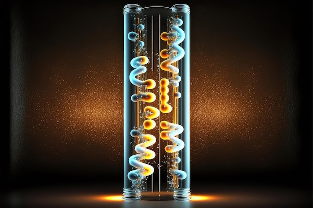 3d chromosome science test tube Made by AIArtificial intelligence