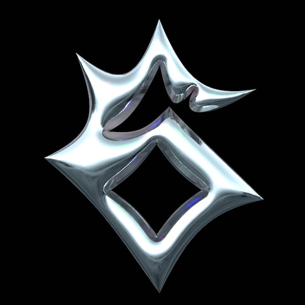 3d-chroom nummer 6