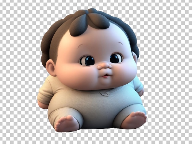 3d chubby baby character