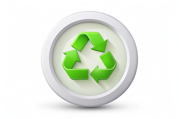 3D Circle arrows isolated on white background Arrow recycle and rotation icon Can be used for many