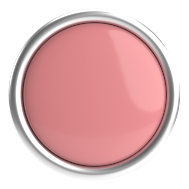 3D circle button Empty button 3D illustration