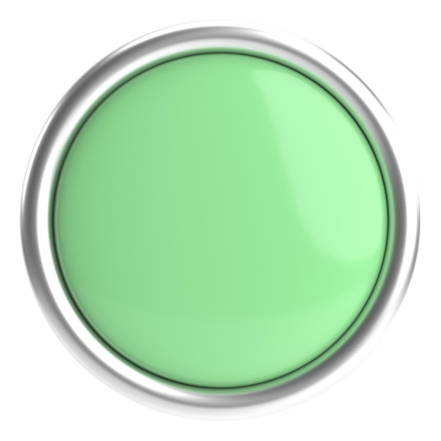 3D circle button Empty button 3D illustration