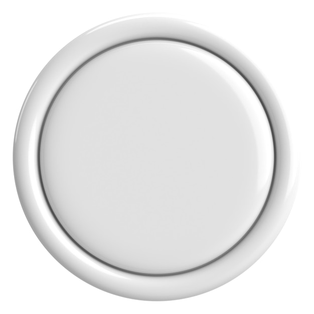 Photo 3d circle button empty button 3d illustration